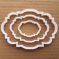 Plaque Rahmen Spiegel Form Cookie Cutter Teig Keks Gebäck Fondant Scharfe Schablone Name Platte Preis von CutterCraftUK