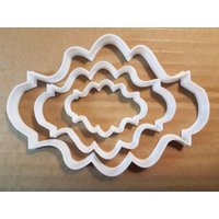 Plaque Spiegel Rahmen Form Cookie Cutter Teig Keks Gebäck Fondant Scharfe Schablone Name Platte Preis Award Zertifikat von CutterCraftUK