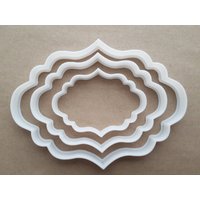 Plaque Spiegel Rahmen Jahrgang Form Cookie Cutter Teig Keks Fondant Scharfe Schablone Namen Preis Award von CutterCraftUK