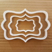 Plaque Spiegel Rahmen Panel Platte Form Cookie Cutter Teig Keks Gebäck Schablone Name Preis von CutterCraftUK