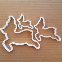 Reindede Weihnachten Santa Form Cookie Cutter Teig Gebäck Fondant Scharfe Hirsch Schablone Tier von CutterCraftUK