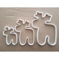 Rentier Karibu Hirsch Xmas Form Cookie Cutter Teig Keks Fondant Scharfe Schablone Tier Säugetier Weihnachten Elch von CutterCraftUK
