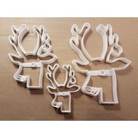 Rudolf Rentier Christbaumkugel Weihnachten Form Cookie Cutter Teig Keks Fondant Stempel Schablone Scharfe Xmas Rhudolf Roten Nase Tier von CutterCraftUK