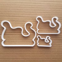 Schlitten Form Cookie Cutter Teig Keks Gebäck Fondant Scharfe Schablone Claus Father Christmas Xmas von CutterCraftUK