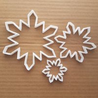 Schneeflocke Cookie Cutter Snow Flake Teig Gebäck Keks Winter Weihnachten Schablone Fondant Scharf von CutterCraftUK