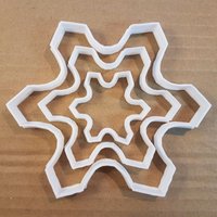 Schneeflocke Cookie Cutter Teig Gebäck Keks Winter Xmas Weihnachten Schnee Eis Flake Schablone Scharf von CutterCraftUK