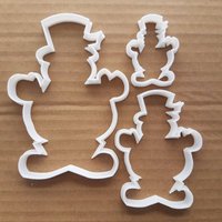 Schneemann Hut Weihnachten Form Cookie Cutter Teig Keks Gebäck Fondant Scharfe Schablone Schnee Mann Winter von CutterCraftUK