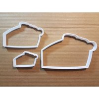 Tortenstück Scheibe Teig Kruste Form Cookie Cutter Keks Gebäck Fondant Scharfe Schablone Essen Kirsche Apfel von CutterCraftUK