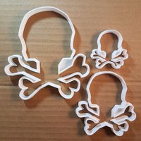 Totenkopf Kreuz Knochen Piraten Form Cookie Cutter Teig Keks Gebäck Fondant Scharfe Schablone Halloween von CutterCraftUK