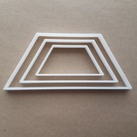Trapez Quad Geometrie Form Cookie Cutter Teig Keks Gebäck Fondant Scharfe Schablone Grundlegende Mathematik 4 Seiten von CutterCraftUK