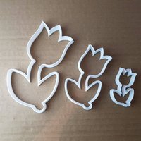 Tulpe Blume Pflanze Garten Form Cookie Cutter Teig Keks Gebäck Fondant Scharfe Schablone Sommer Blumen von CutterCraftUK