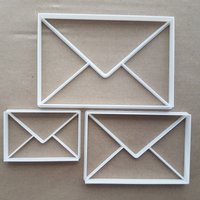Umschlag Post Paket Form Cookie Cutter Teig Keks Gebäck Fondant Scharfe Schablone Brief Postfach Briefträger E-Mail-Symbol von CutterCraftUK