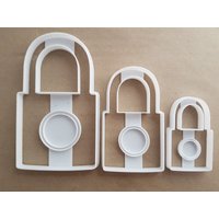 Vorhängeschloss Schäkel Yale Form Cookie Cutter Teig Keks Gebäck Fondant Stempel Schablone Scharfe Tür Verschluss Sicher von CutterCraftUK