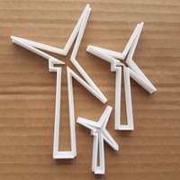 Wind Turbine Mühle Bauernhof Form Cookie Cutter Teig Keks Gebäck Fondant Scharfe Windmühle Schablone Generator Energie Ökostrom Erneuerbare von CutterCraftUK