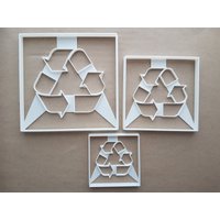 Zeichen Symbol Abfall Form Cookie Cutter Teig Keks Gebäck Fondant Scharfe Schablone Recycling Müll Papierkorb Bin Zu Recyceln von CutterCraftUK