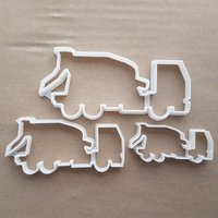 Zement Lkw Mixer Form Cookie Cutter Teig Keks Gebäck Fondant Scharfe Schablone Fahrzeug Wagen von CutterCraftUK