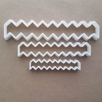 Zick Zack Muster Stich Form Cookie Cutter Teig Keks Gebäck Fondant Scharfe Schablone Zick-Zack-Linien von CutterCraftUK