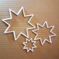 sterne-Sun Nacht Dämmerung Licht Form Cookie Cutter Teig Keks Gebäck Fondant Scharfe Schablone Xmas Weihnachten 8 Punkt Acht von CutterCraftUK
