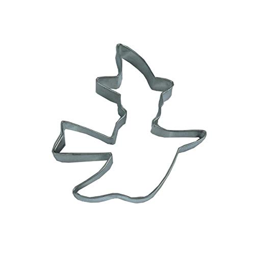 Cuttersweet 1 Keks - Ausstecher Fliegende Hexe mit Besen | aus Edelstahl | Halloween | Fasnacht von Cuttersweet
