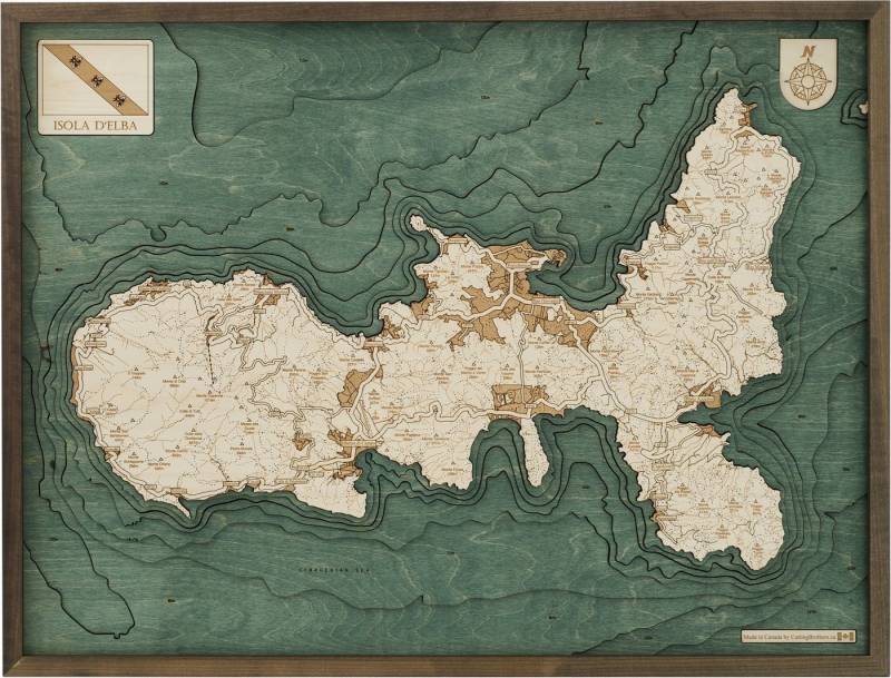 Cutting Brothers Holzbild Elba 81 x 61, Elba 81 x 61 von Cutting Brothers