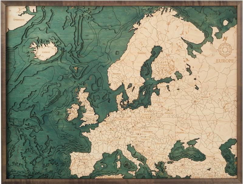 Cutting Brothers Holzbild Europa Europe 81 x 61, Europa Europe 81 x 61 Cutting Brothers Holzbild Europa Europe 81 x 61, Europa Europe 81 x 61 von Cutting Brothers