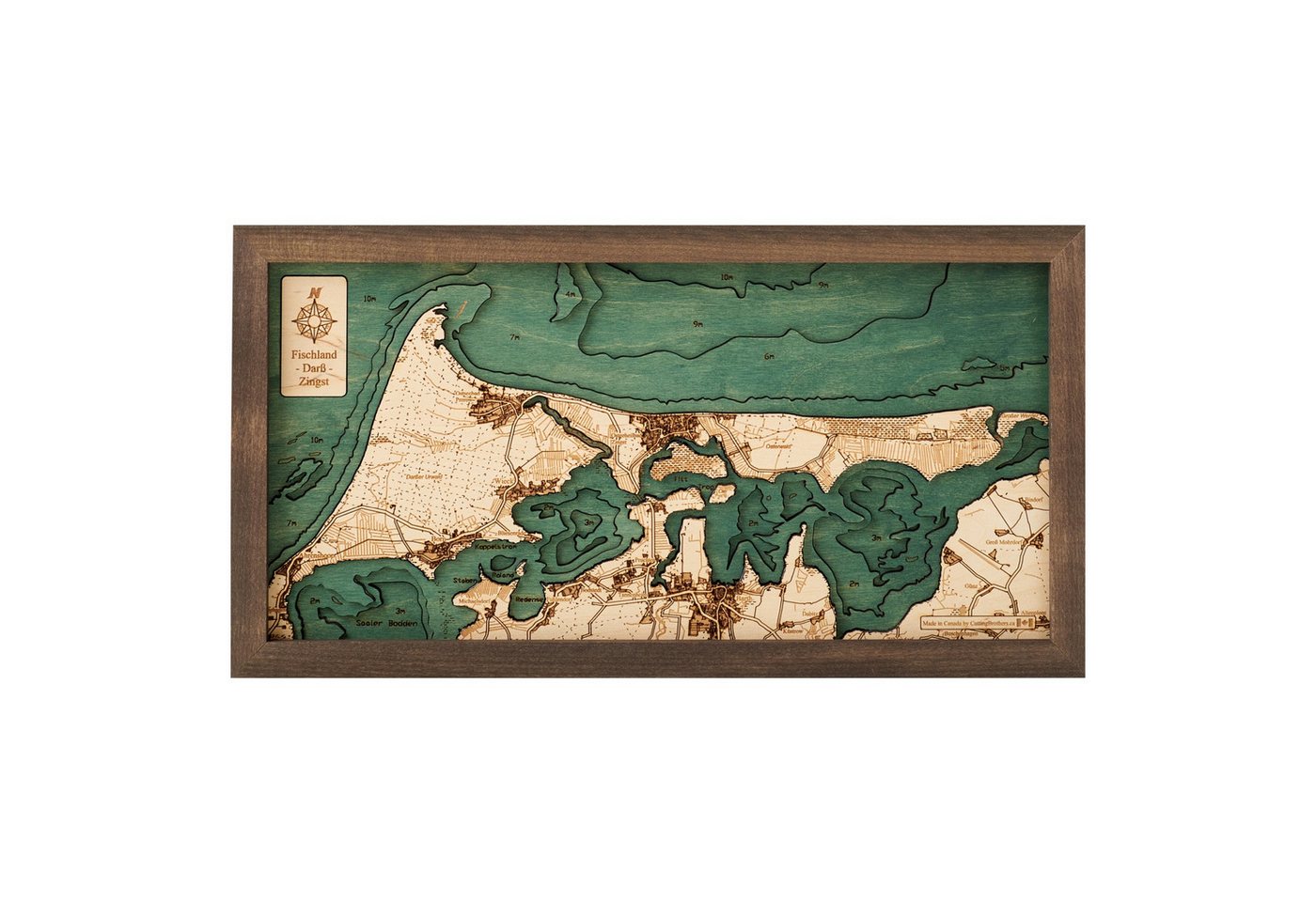 Cutting Brothers Holzbild Fischland Darß Zingst 40.5 x 20, Fischland Darß Zingst 40.5 x 20 von Cutting Brothers