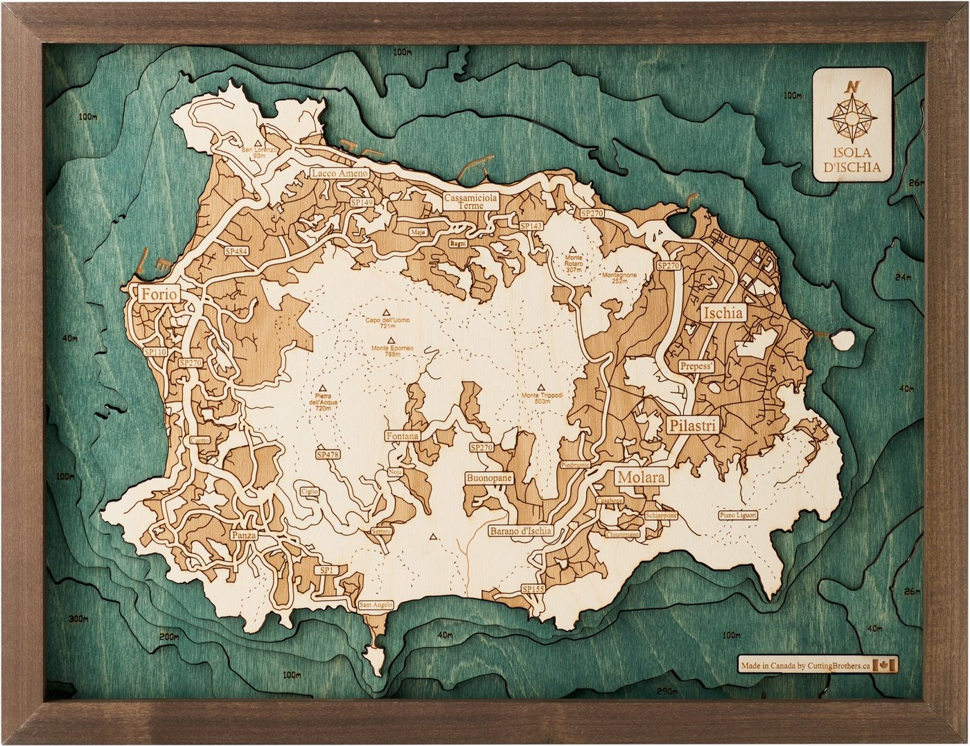 Cutting Brothers Holzbild Ischia 40.5 x 30.5, Ischia 40.5 x 30.5 von Cutting Brothers