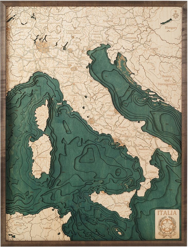 Cutting Brothers Holzbild Italien 81 x 61, Italien 81 x 61 Cutting Brothers Holzbild Italien 81 x 61, Italien 81 x 61 von Cutting Brothers