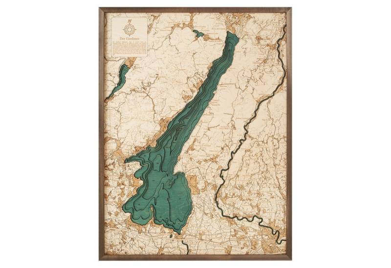 Cutting Brothers Holzbild Lago di Garda Gardasee 81 x 61, Lago di Garda Gardasee 81 x 61 von Cutting Brothers