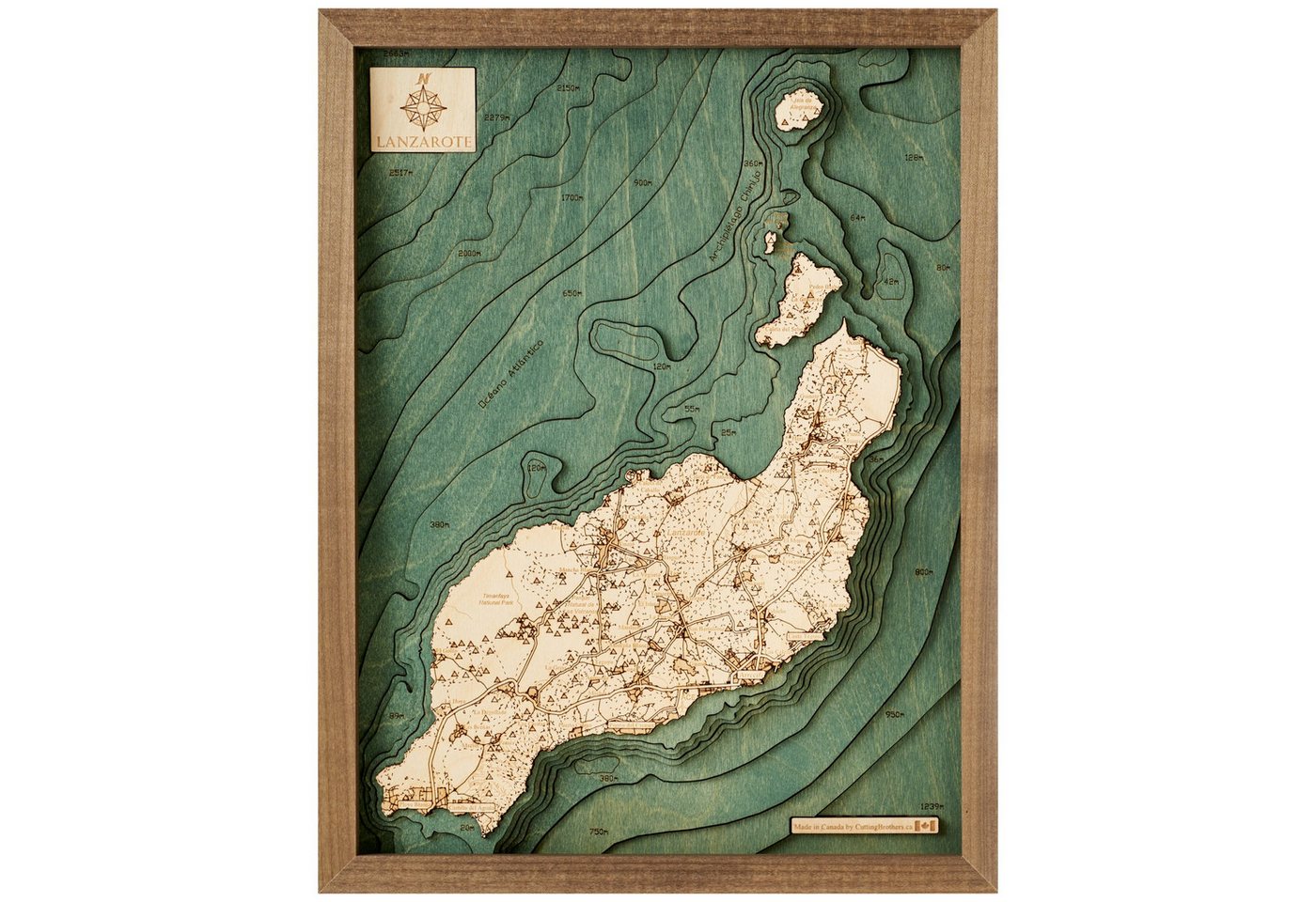 Cutting Brothers Holzbild Lanzarote 40.5 x 30.5, Lanzarote 40.5 x 30.5 von Cutting Brothers