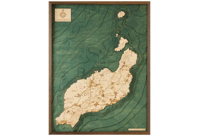 Cutting Brothers Holzbild Lanzarote 81 x 61, Lanzarote 81 x 61 von Cutting Brothers