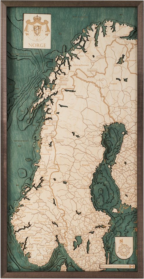 Cutting Brothers Holzbild Norwegen 81 x 40.5, Norwegen 81 x 40.5 Cutting Brothers Holzbild Norwegen 81 x 40.5, Norwegen 81 x 40.5 von Cutting Brothers