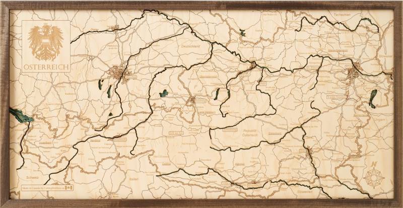 Cutting Brothers Holzbild Österreich 81 x 40.5, Österreich 81 x 40.5 von Cutting Brothers