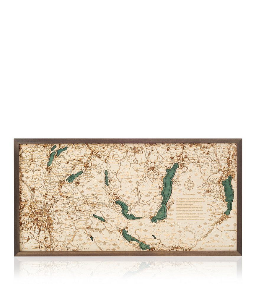 Cutting Brothers Holzbild Salzkammergut 81x40.5 cm, 3D Holz-Wandkarte, handgefertigt aus Echtholz Cutting Brothers Holzbild Salzkammergut 81x40.5 cm, 3D Holz-Wandkarte, handgefertigt aus Echtholz von Cutting Brothers