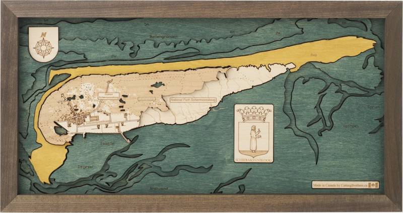 Cutting Brothers Holzbild Schiermonnikoog 40.5 x 20, Schiermonnikoog 40.5 x 20 von Cutting Brothers