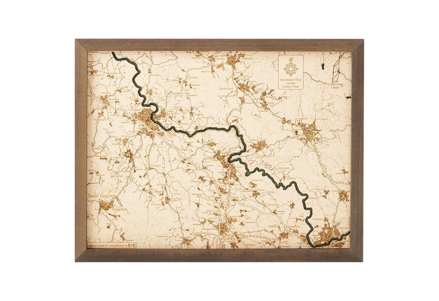 Cutting Brothers Holzbild St. Englmar Großer Arber Bayerische Wald 40.5x30.5 cm, 3D Holz-Wandkarte, handgefertigt aus Echtholz Cutting Brothers Holzbild St. Englmar Großer Arber Bayerische Wald 40.5x30.5 cm, 3D Holz-Wandkarte, handgefertigt aus Echtholz von Cutting Brothers