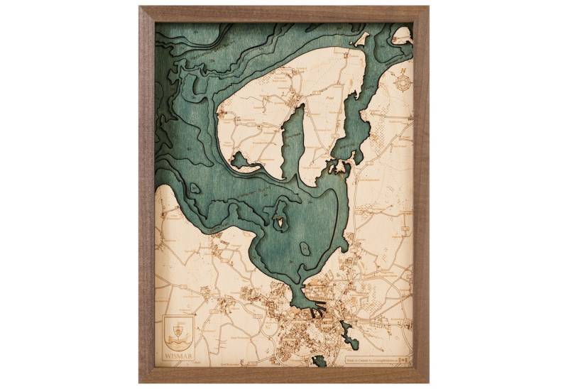 Cutting Brothers Holzbild Wismar Insel Poel 40.5 x 30.5, Wismar Insel Poel 40.5 x 30.5 von Cutting Brothers