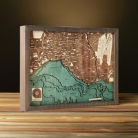 Antalya - 3D Wandbild Aus Naturholz in Handarbeit Gefertigt. 40.5 X 30.5 cm von CuttingBrothers3D
