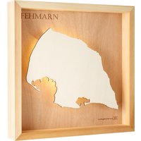 Fehmarn Wandlicht - Naturholz Led Hinterleuchtet 35x 35 cm von CuttingBrothers3D
