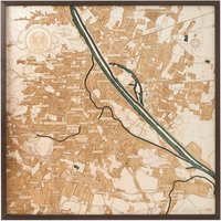 Wien 3D Wandkarte Aus Naturholz in Handarbeit Gefertigt. 76 X cm von CuttingBrothers3D