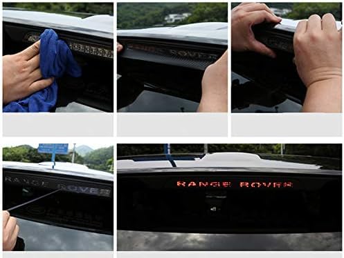 Auto Bremslicht Aufkleber für L-and Rover Evoque Range Rover, Kohlefaser Kofferraum-RüCklicht Aufkleber Bremslicht-Aufkleber Styling-ZubehöR von CutuLi