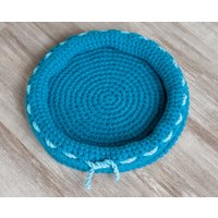 Gehäkelte Katze Matte - Grobstrick Wolle Katzenbett Ozean Farbe Matt Blaue Gehäkelte Katze Matte - Grobstrick Wolle Katzenbett Ozean Farbe Matt Blaue von CutyCutyLT