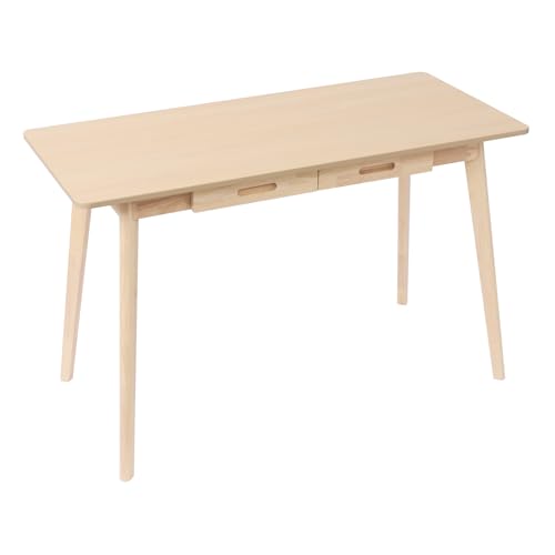 Cutycaty Holz Kleiner Schreibtisch mit Schubladen, Holz-Schreibtisch, Computertisch, Schreibtisch, Kleiner Esstisch, 120x55x74cm (Holzfarbe) von Cutycaty