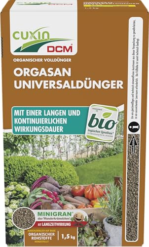 CUXIN DCM ORGASAN UNIVERSALDÜNGER - Mit MINIGRAN® TECHNOLOGY - Universaldünger - Bio Dünger - Langzeitdünger - organischer NPK-Dünger - 1,5 KG von Cuxin