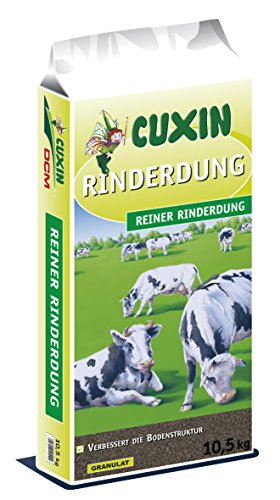 CUXIN DCM Rinderdung - getrockneter Rinderdung - Festmist - Bio & organischer Dünger - -Gartendünger - für Gemüse und Ziergarten - 20 KG von Cuxin