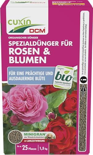 CUXIN DCM Spezialdünger für Rosen & Blumen - Spezialdünger - Mit MINIGRAN® TECHNOLOGY - Rosendünger - Bio - organischer Dünger - 1,5 kg… von CUXIN