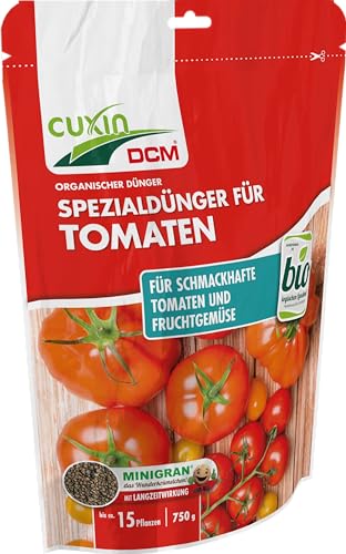 CUXIN DCM Spezialdünger für Tomaten - Tomatendünger - Mit MINIGRAN® TECHNOLOGY - Dünger für Tomaten - Bio- organischer Dünger - 1,5KG für 30 Pflanzen von Cuxin