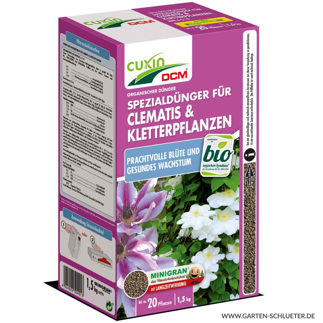 Clematis & Kletterpflanzen-Dünger - 1,5 kg von Cuxin