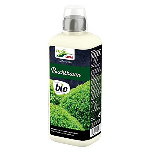 CUXIN DCM Flüssigdünger Buchsbaum Bio – Organischer Flüssigdünger für Buchsbaum und Hecken – Fördert dichten Wuchs – Stärkt gegen Buchsbaumkrankheiten – Für immergrüne Pflanzen – 800 ml von Cuxin