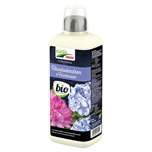 CUXIN DCM Flüssigdünger für Rhododendren & Hortensien Bio – Spezialdünger für säureliebende Pflanzen – Mit extra Eisen – Für üppige Blüten & sattgrünes Laub – Nachhaltige Rezeptur - 800 ml von Cuxin